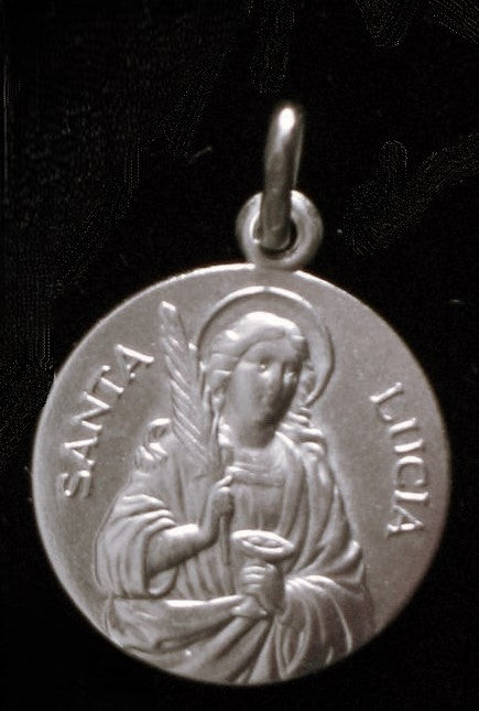 St. Lucy - Sterling Silver Medal