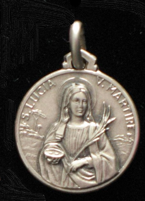St. Lucy - Sterling Silver Medal