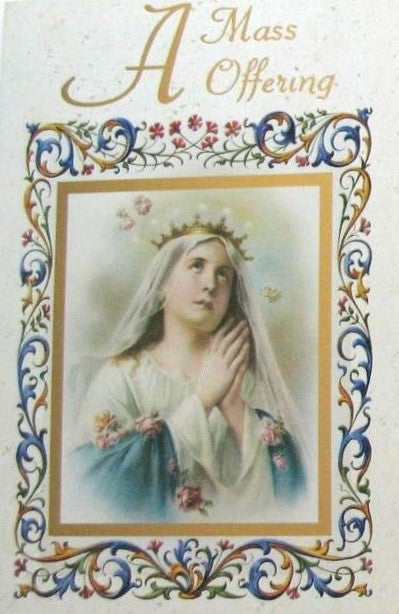 Queen of Heaven Mass Card