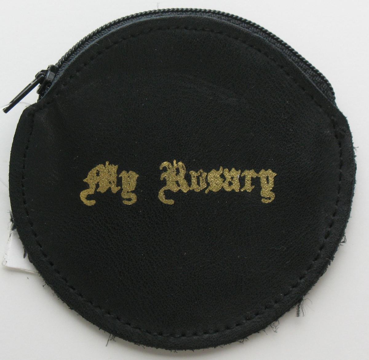 Rosary Pouch - Genuine Leather Round