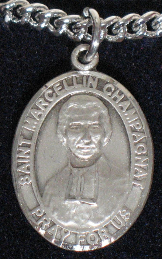 St. Marcellin Champagnat - Sterling Silver Medal with Chain