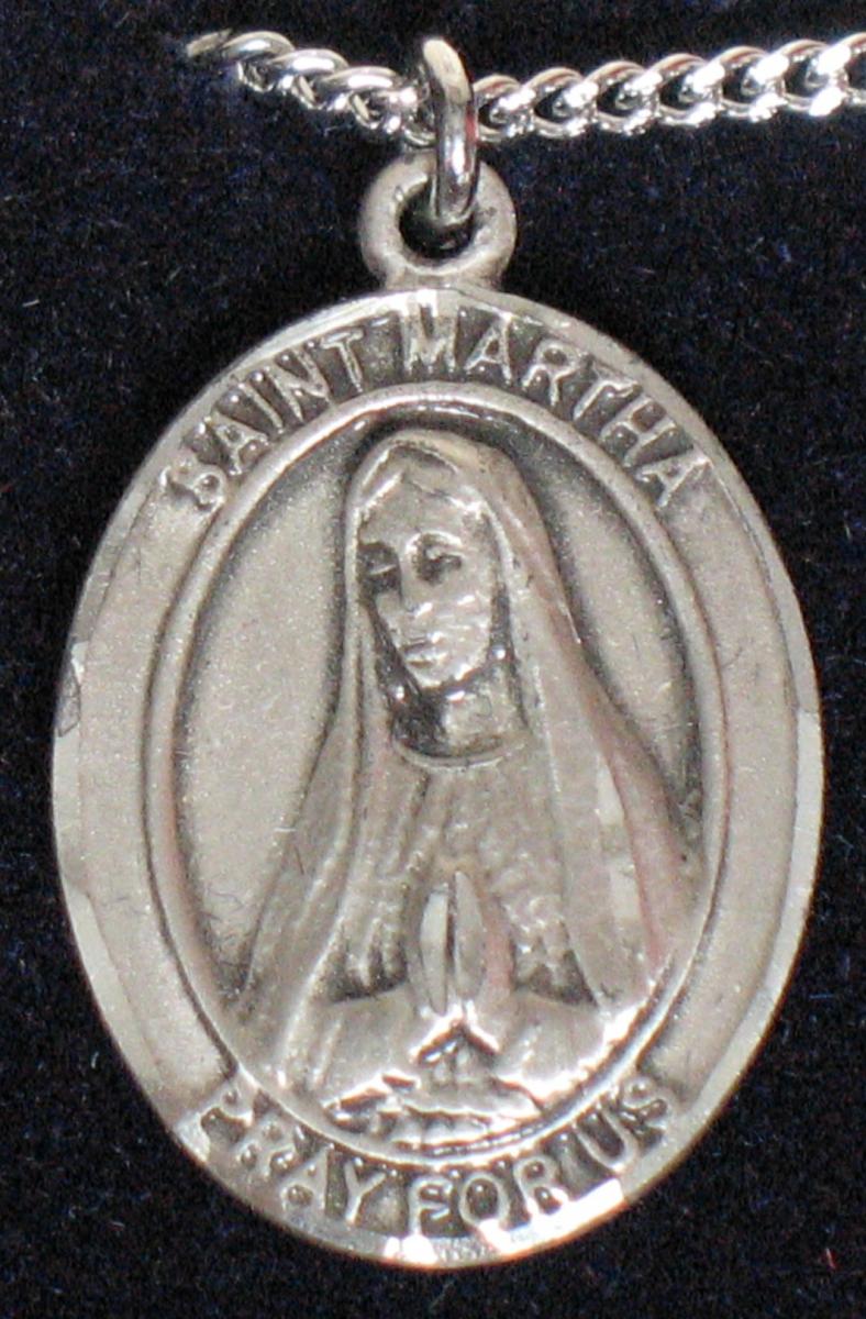 St. Martha - Sterling Silver Medal with Chain