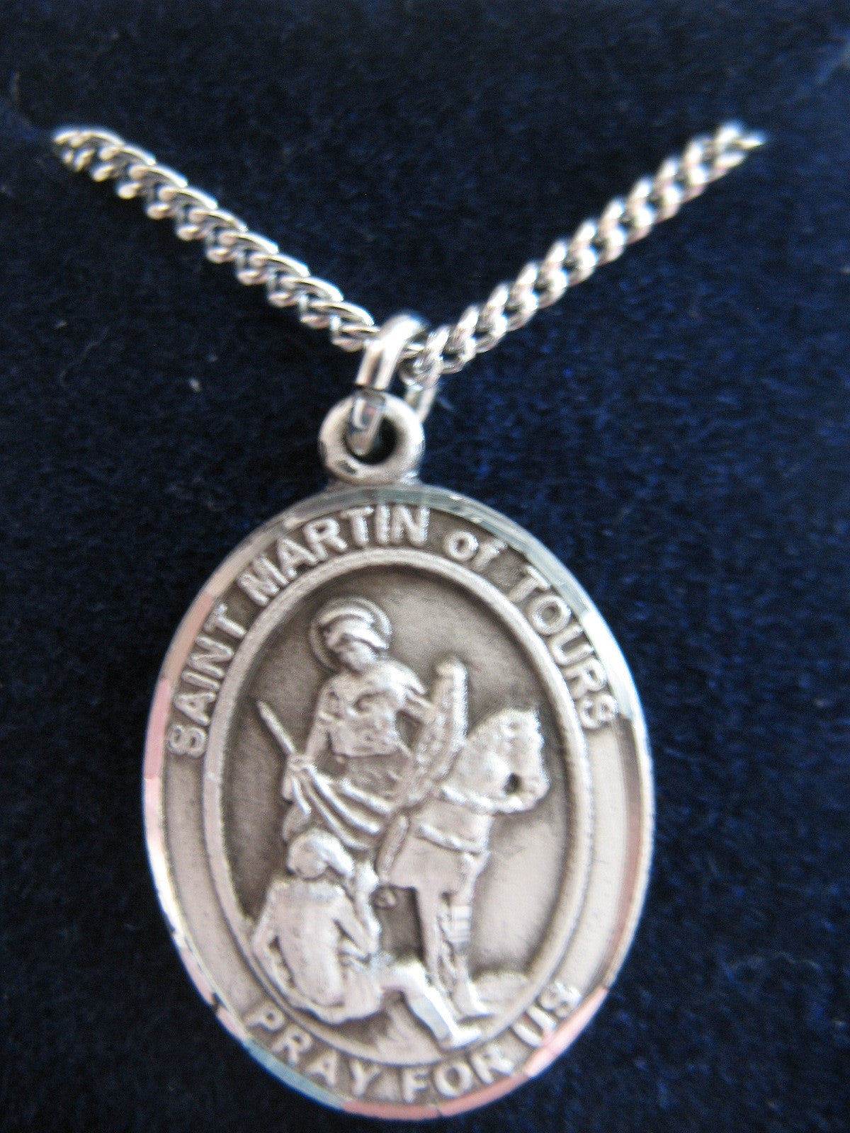 St. Martin of Tours - Sterling Silver Medal with Chain