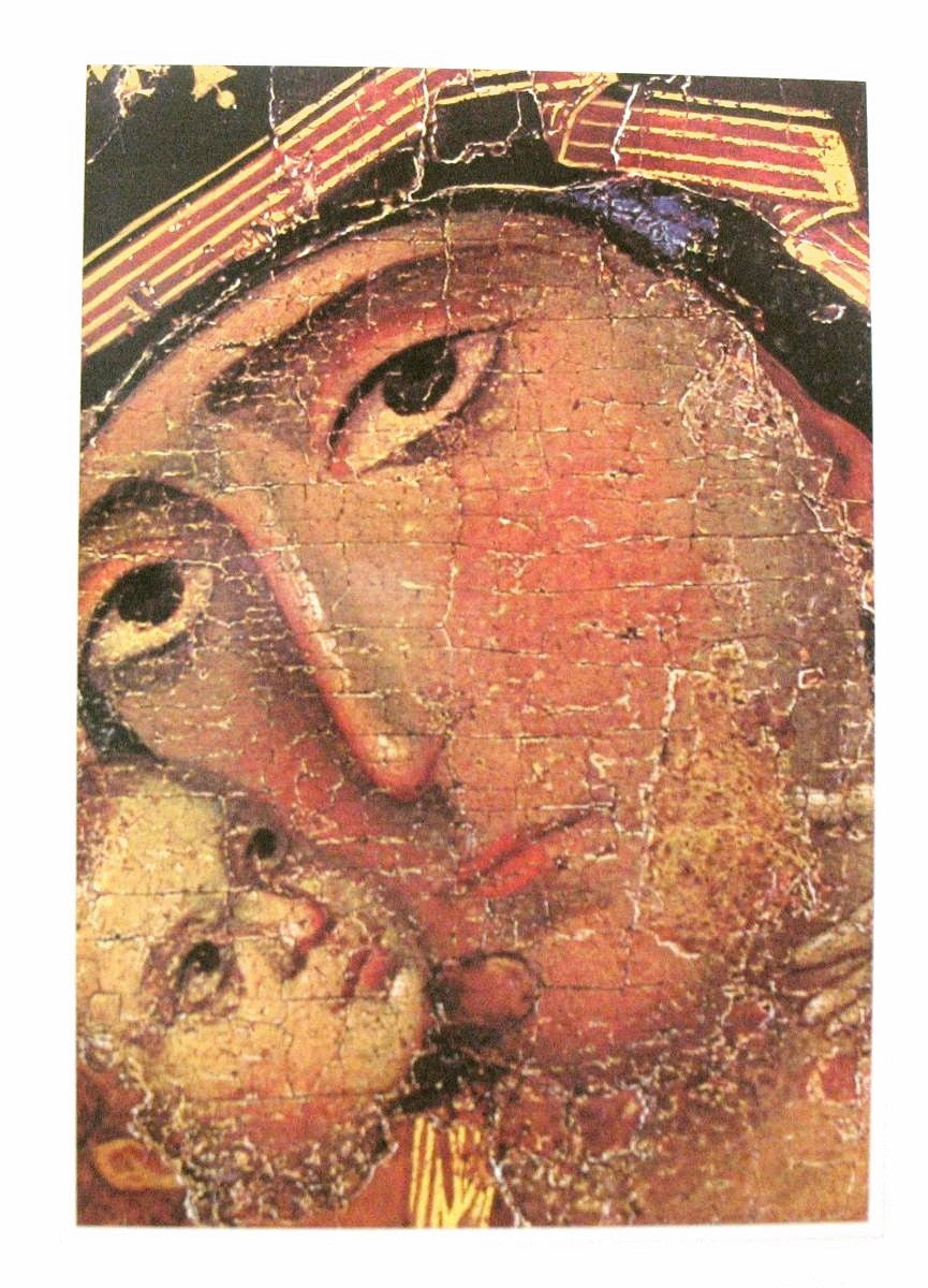 Mary Icon Greeting Card - Blank Inside