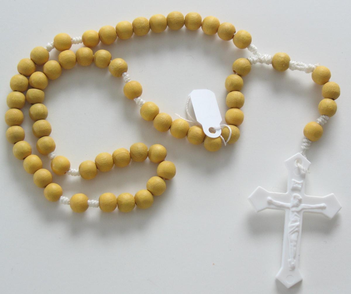 Rosary - Cord with Wood Beads