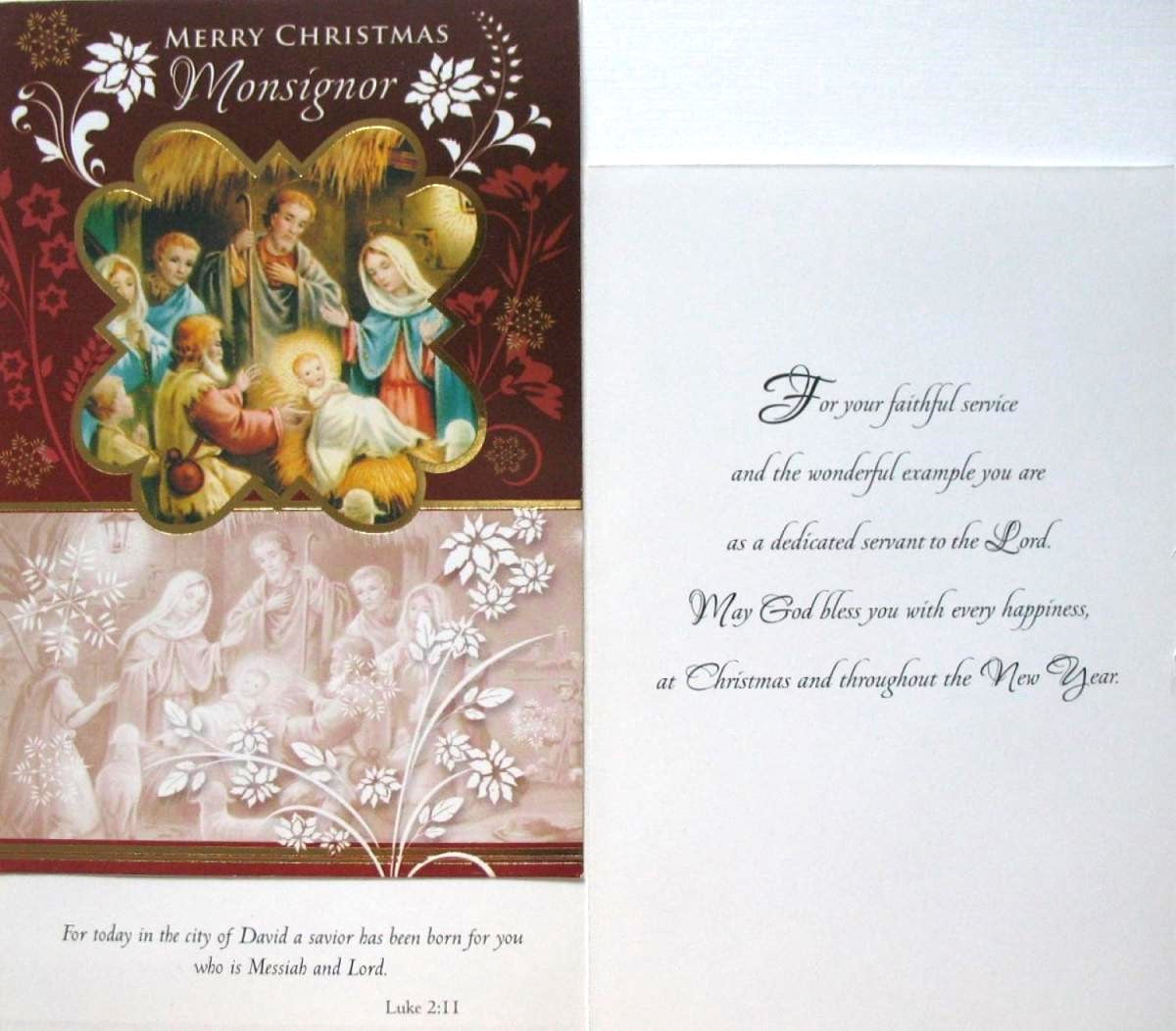 Christmas Greeting Card - To Monsignor