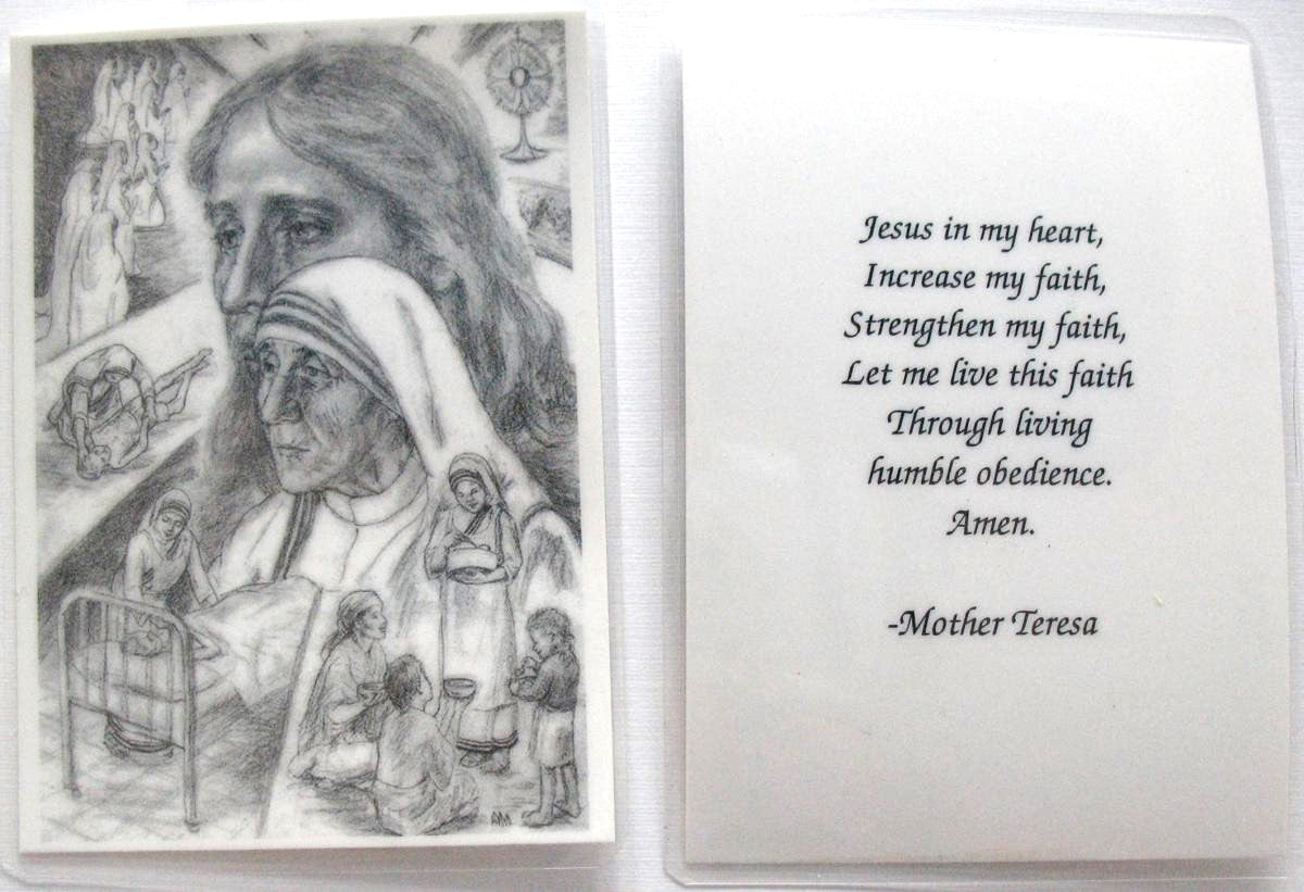 Laminated - Mother Teresa - St. Teresa of Calcutta