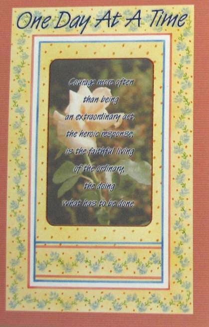 One Day At A Time Greeting Card - 'Spirit Lifters' Series