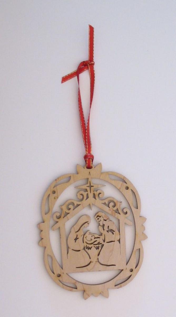 Ornament - Wooden Nativity