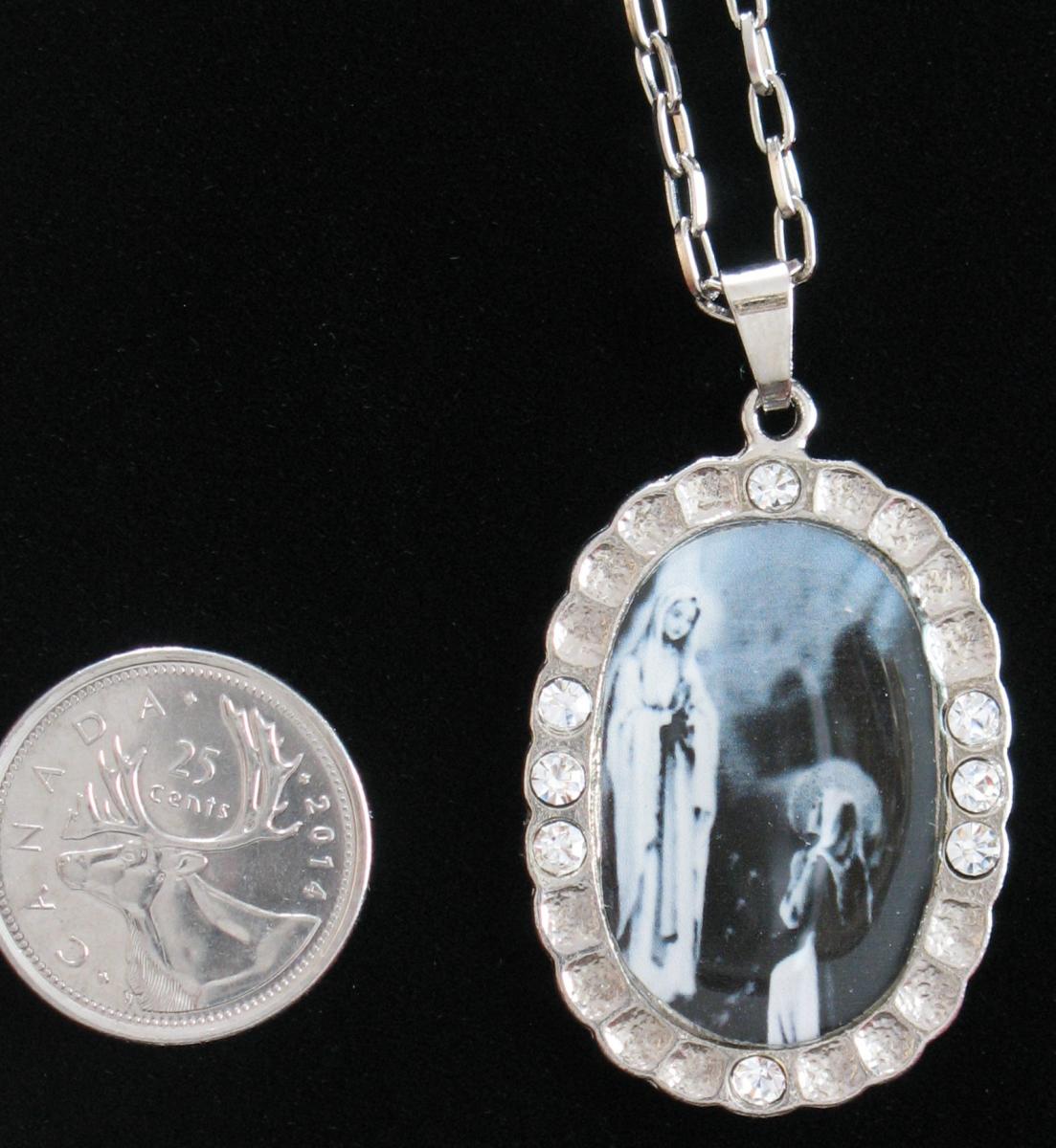 Medallion Necklace  with  Black & White Images - Various Images