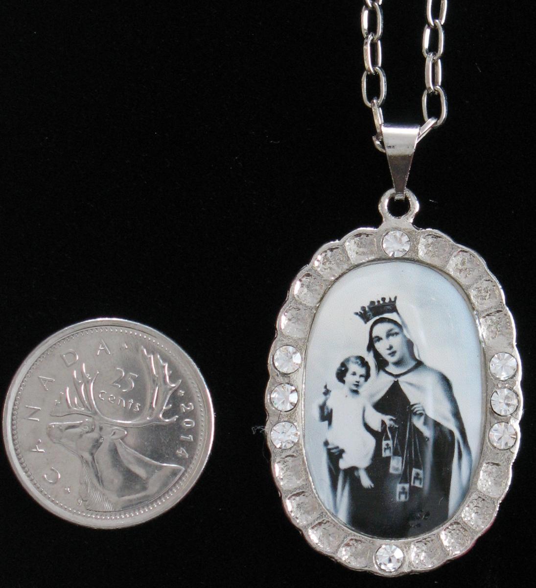 Medallion Necklace  with  Black & White Images - Various Images