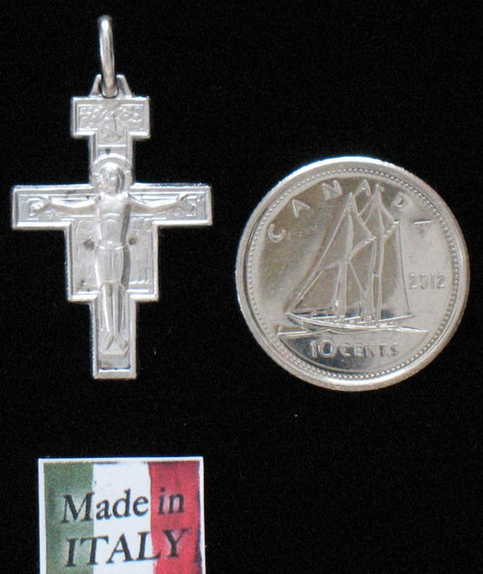 Crucifix - San Damiano Sterling Silver - Med.