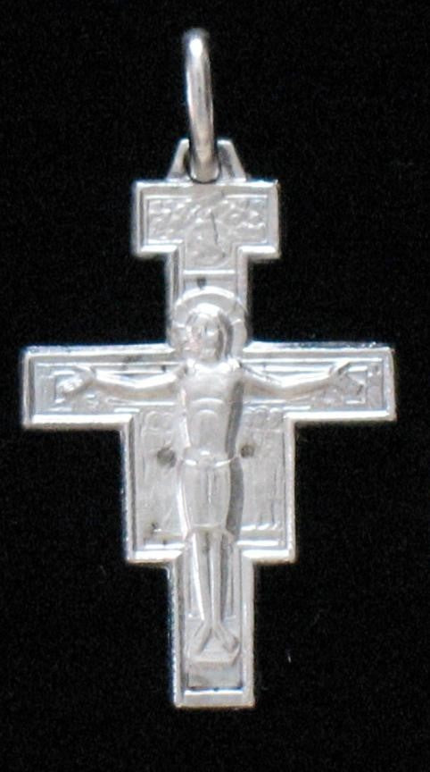 Crucifix - San Damiano Sterling Silver - Med.