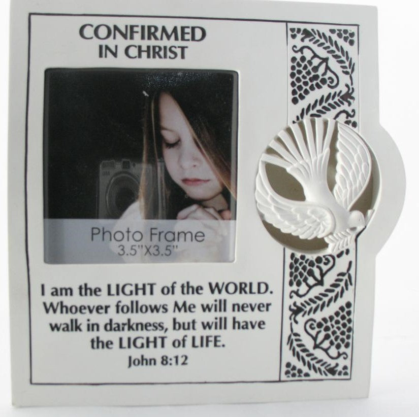 Confirmed in Christ Lighted Resin Photo Frame