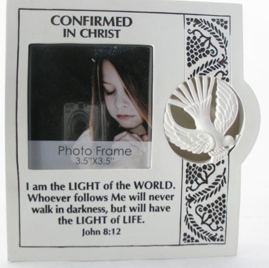 Confirmed in Christ Lighted Resin Photo Frame