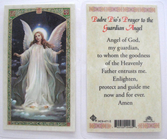 Laminated - Padre Pio's Prayer to the Guardian Angel