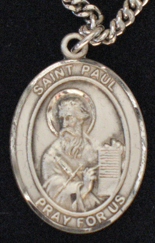 St. Paul the Apostle - Sterling Silver Medal with Chain