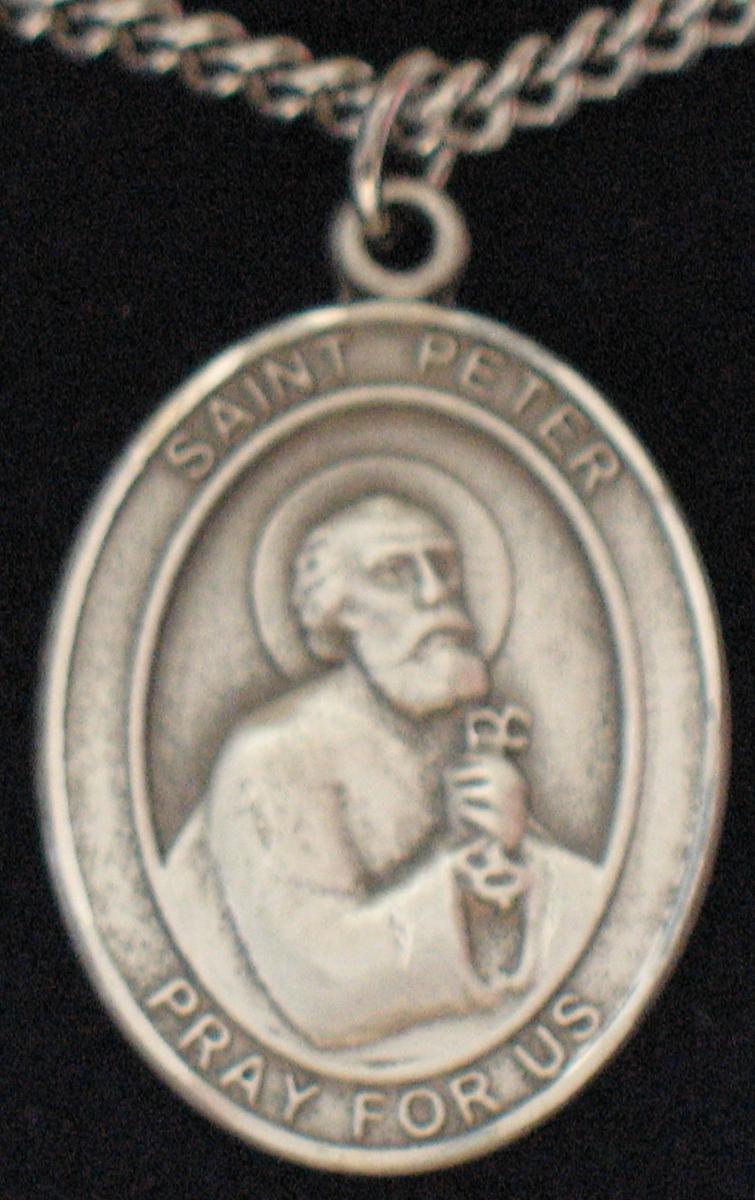 St. Peter the Apostle - Sterling Silver Medal with Chain