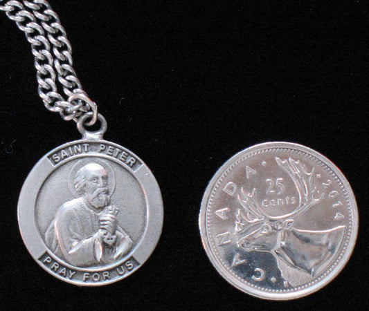 St. Peter Pewter Medal With Chain