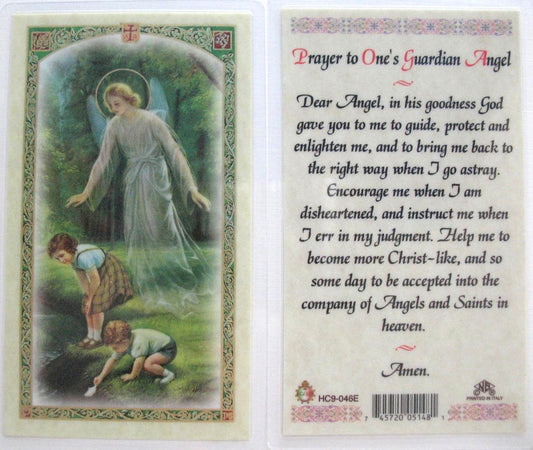 Laminated - Guardian Angel - Prayer to One's Guardian Angel