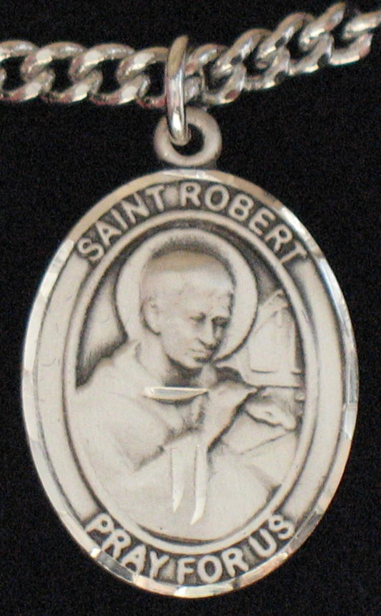 St. Robert Bellarmine - Sterling Silver Medal with Chain