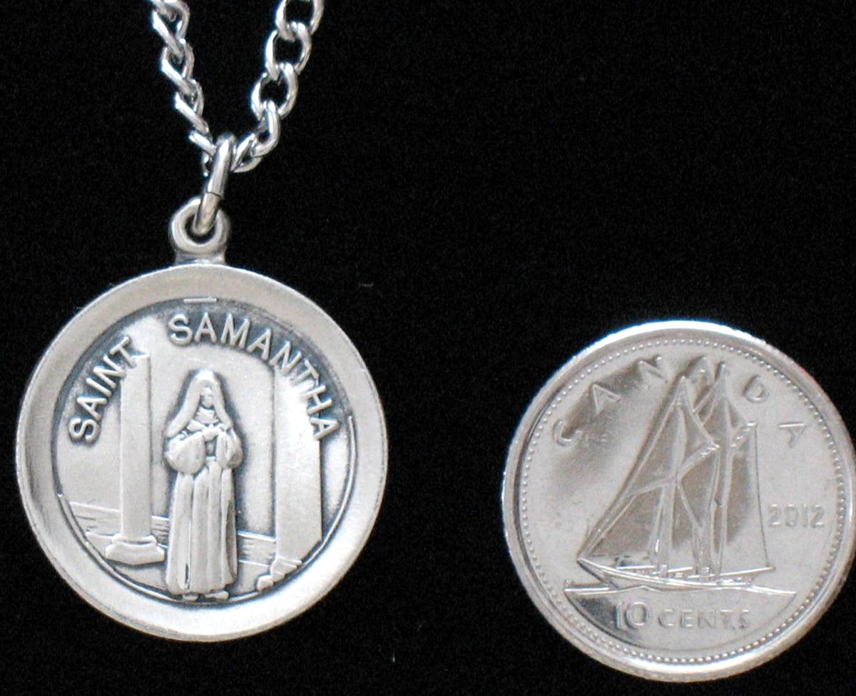 St. Samantha - Sterling Silver Medal with Chain