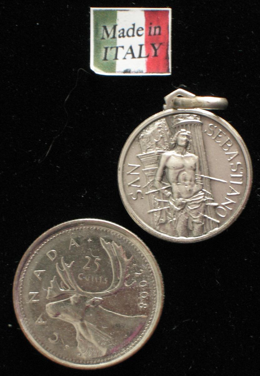 St. Sebastian - Sterling Silver Medal