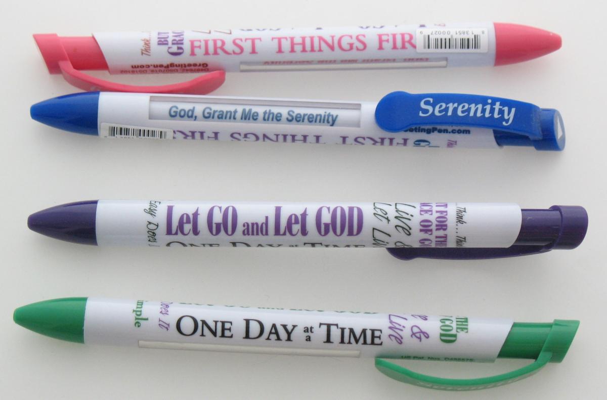 Serenity Prayer Pen - Rotating Message – Lumen Christi Books & Gifts