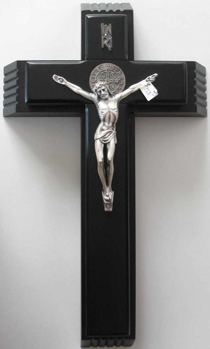 Black Sick Call Crucifix - St. Benedict - 13"