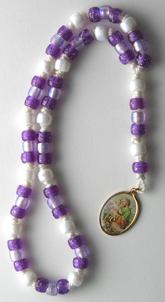 Chaplet - St. Joseph - Cord with Plastic Beads