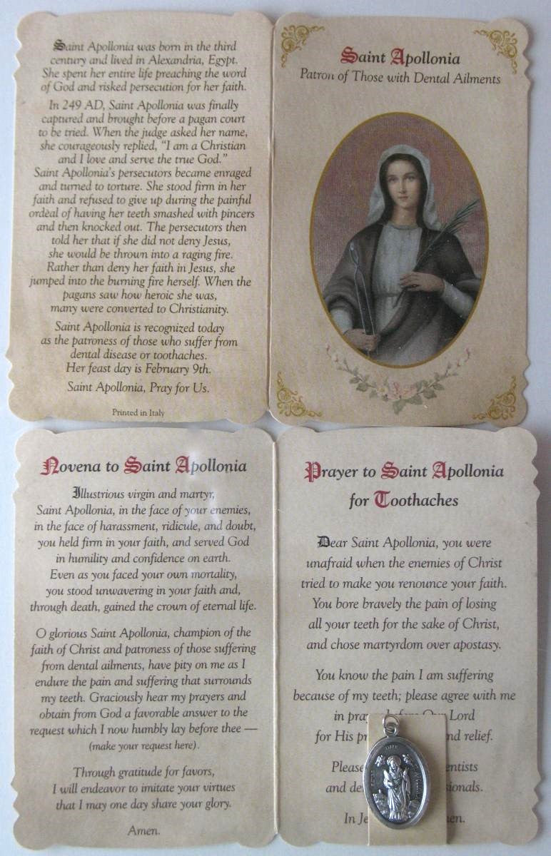 Cardstock with Medal - Healing Patron Saints