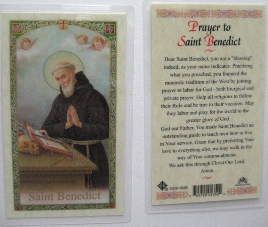 Laminated - St. Benedict - Prayer to