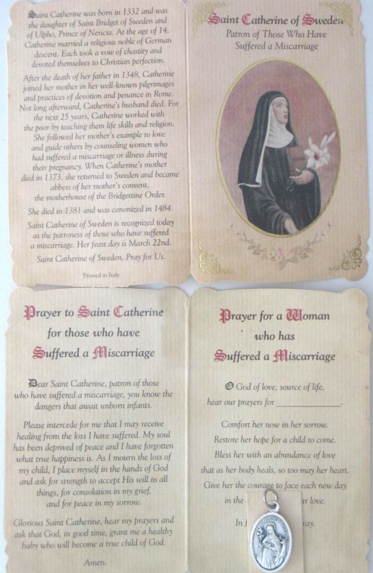 Cardstock with Medal - Healing Patron Saints