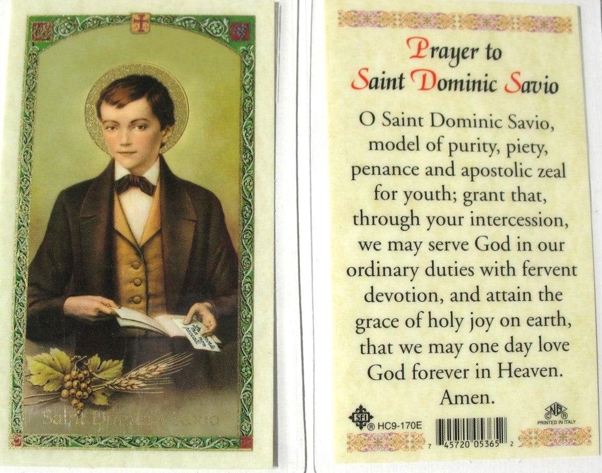 Laminated - St. Dominic Savio