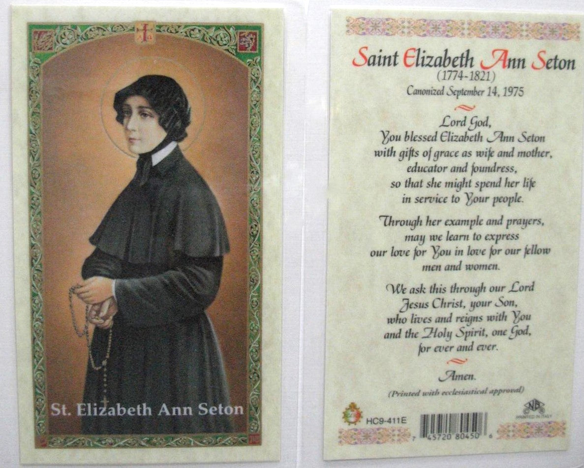 Laminated - St. Elizabeth Ann Seton – Lumen Christi Books & Gifts
