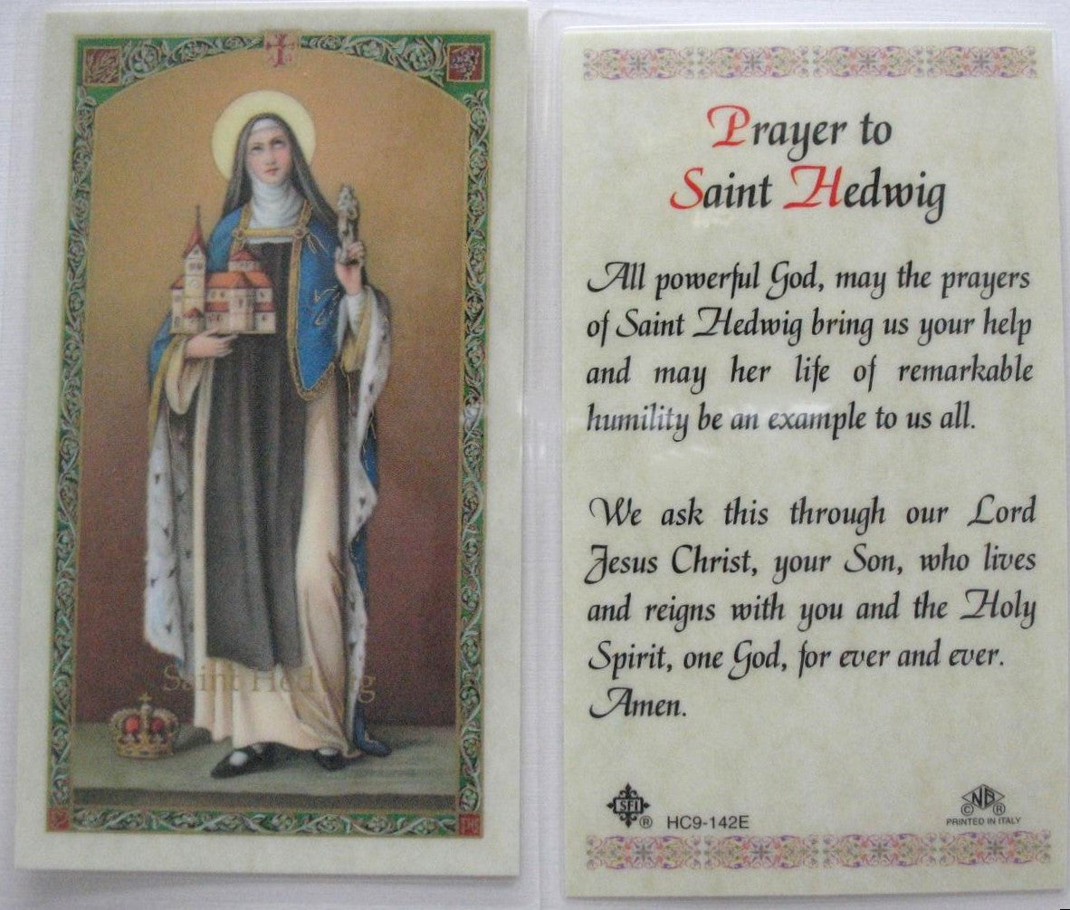 Laminated - St. Hedwig - Prayer to