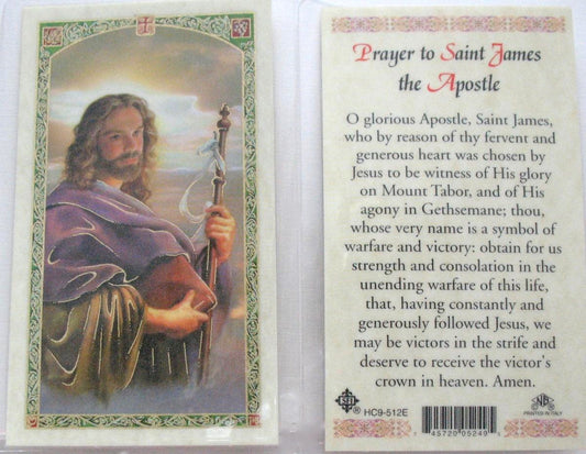 Laminated - St. James the Apostle - Prayer to