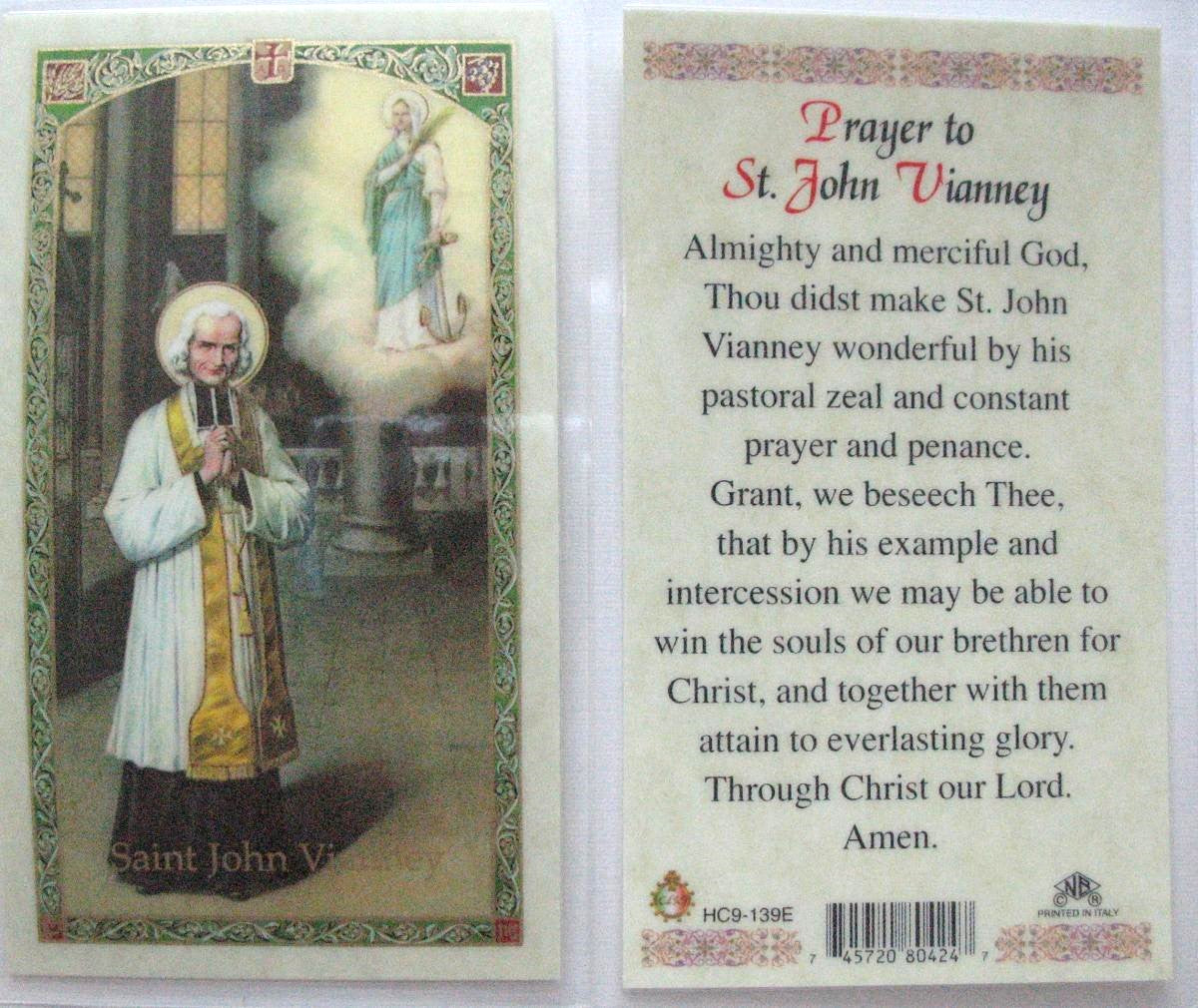 Laminated - St. John Vianney - Prayer to