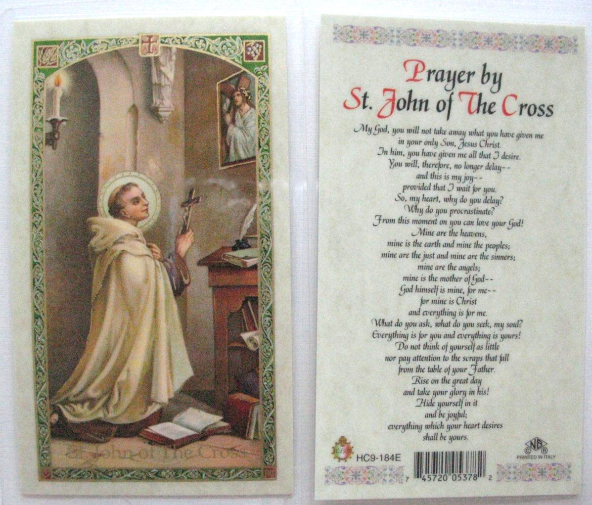 Laminated - St. John of The Cross - Prayer by