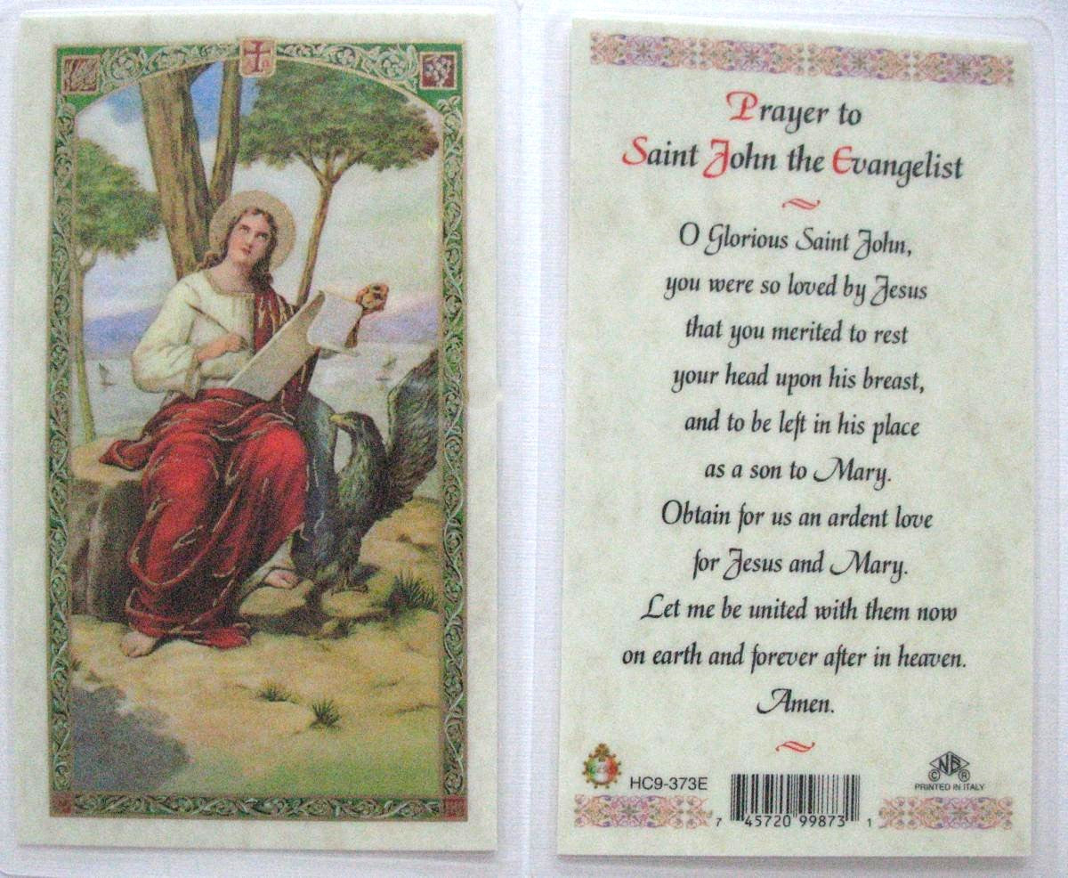 Laminated - St. John the Evangelist - Prayer to