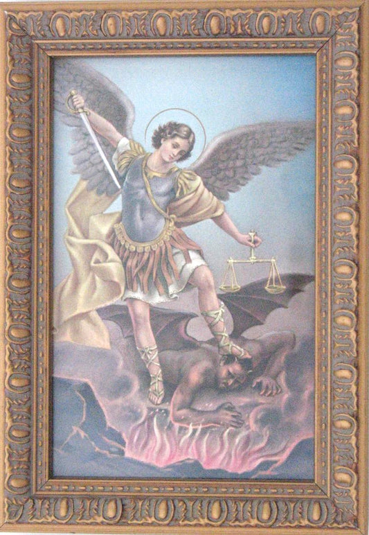 St. Michael - Fancy Framed Picture 6.5" x 4.5"