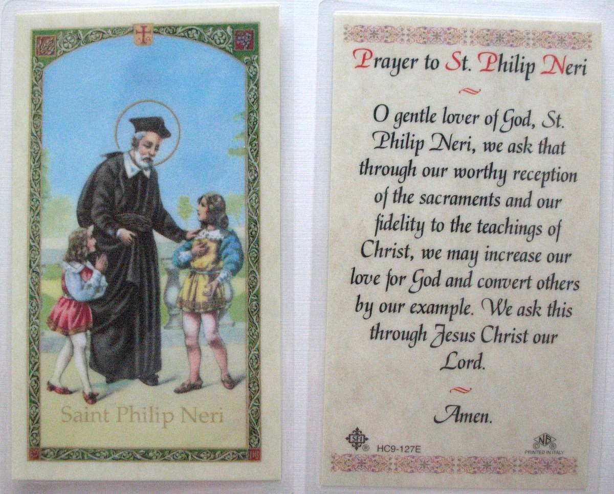 Laminated - St. Philip Neri - Prayer to