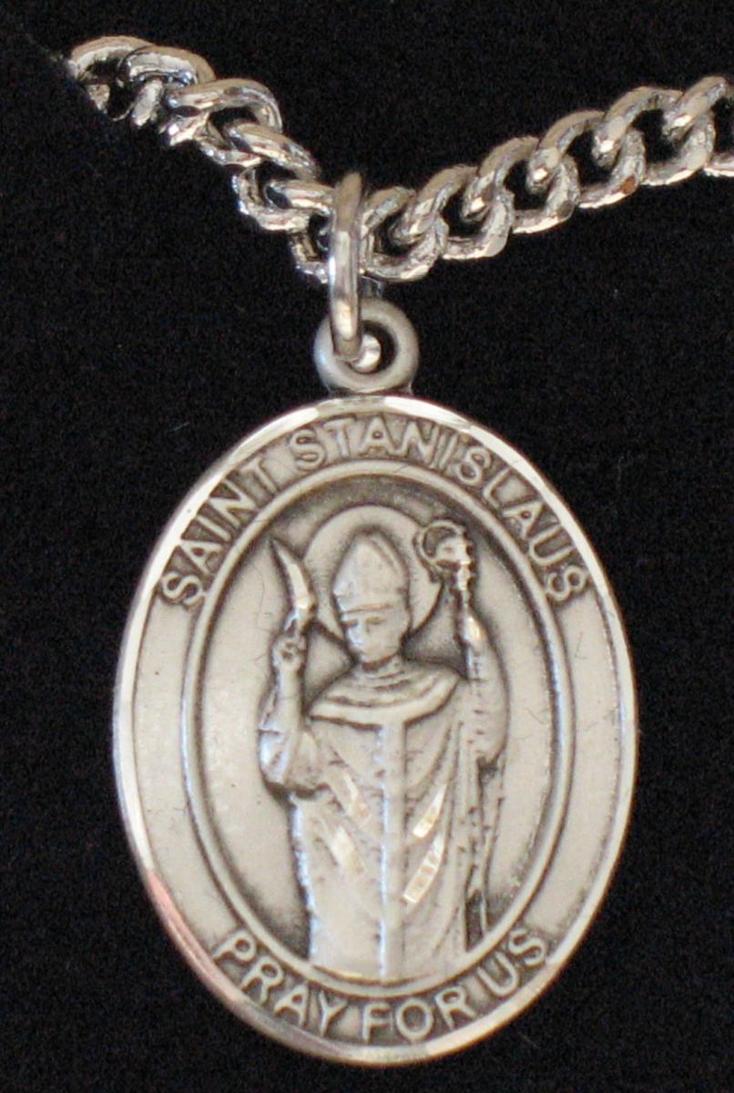 St. Stanislaus - Sterling Silver Medal with Chain