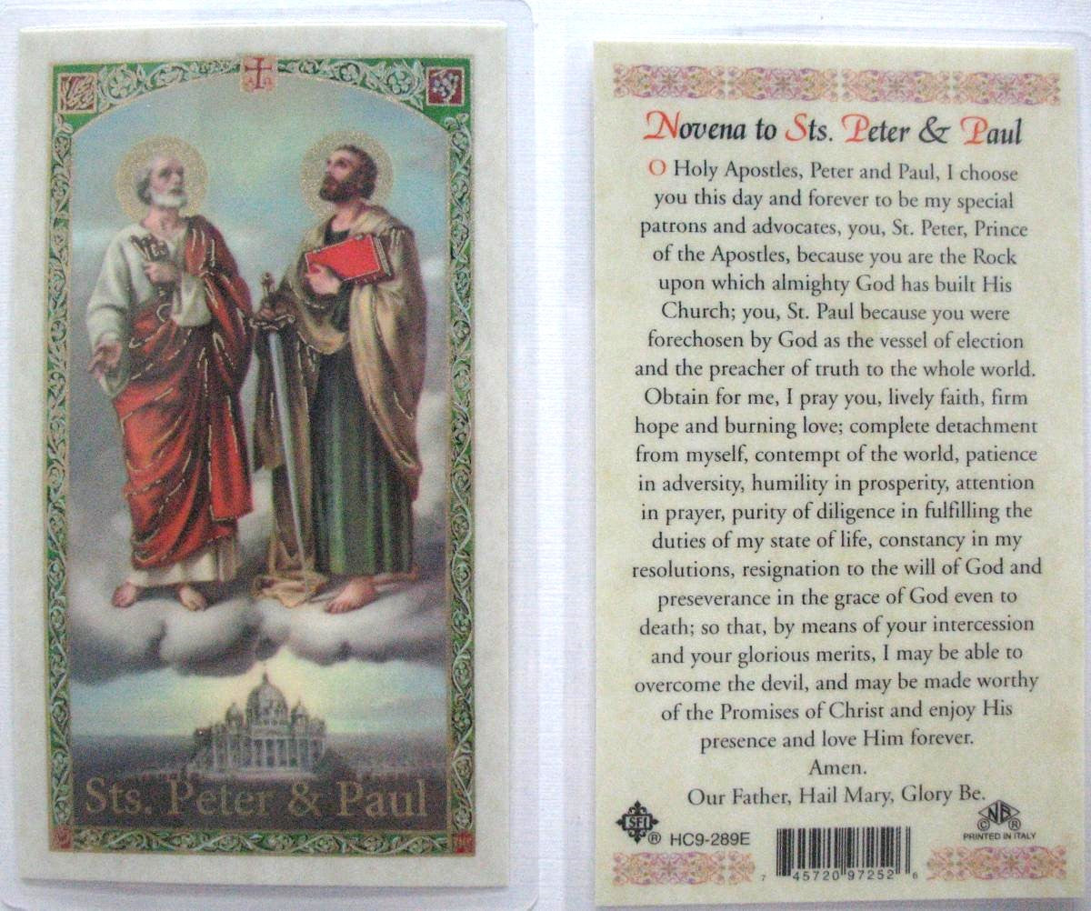 Laminated - Sts. Peter & Paul - Novena to