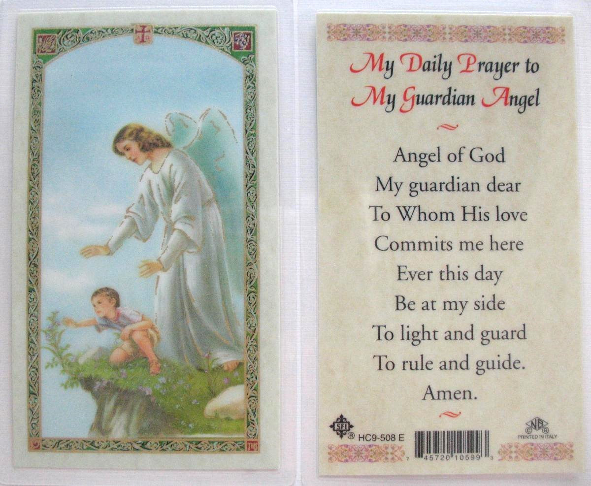 Laminated - Guardian Angel - My Daily Prayer to My Guardian Angel - Classic Prayer