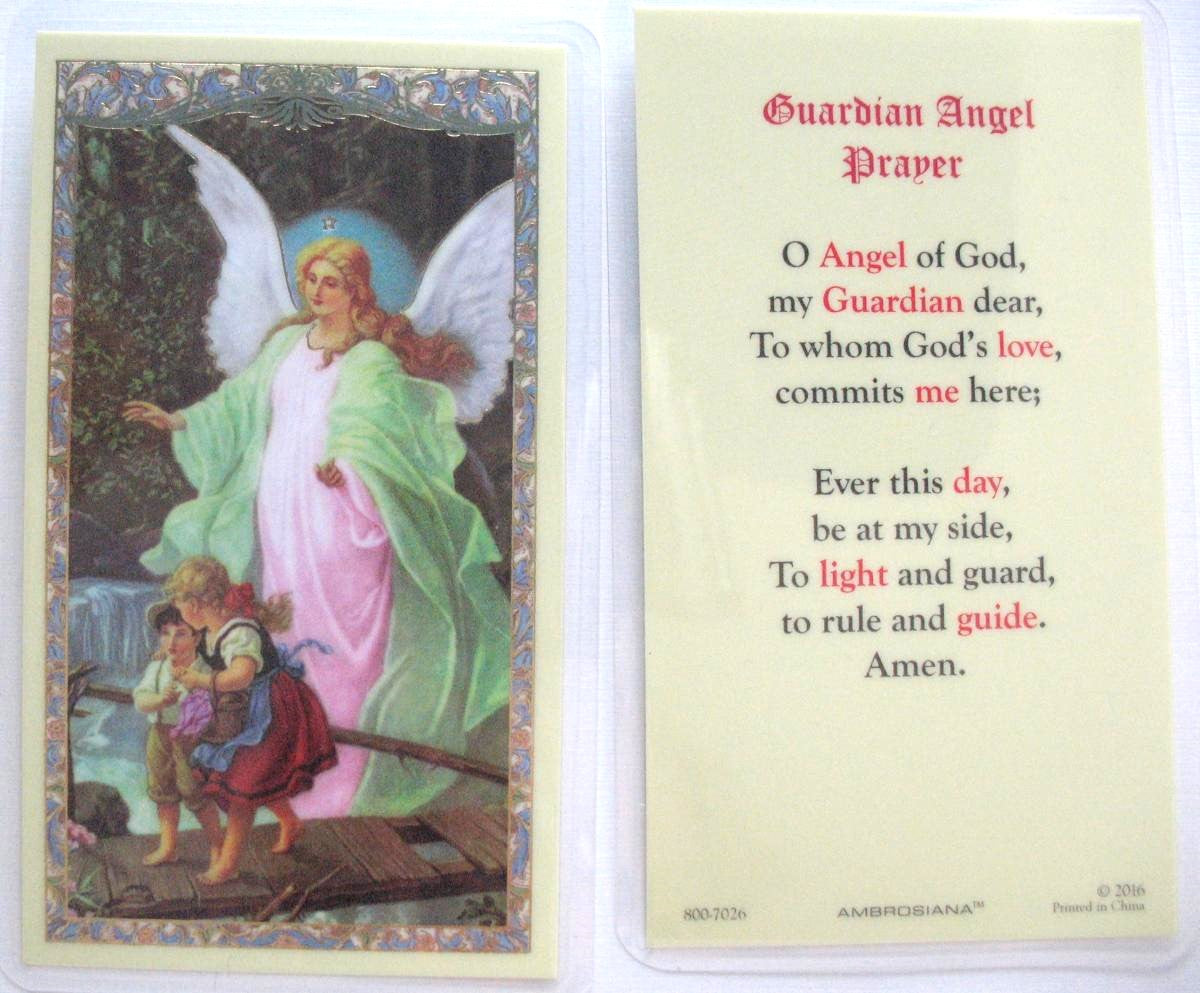 Laminated - Guardian Angel - Classic Prayer