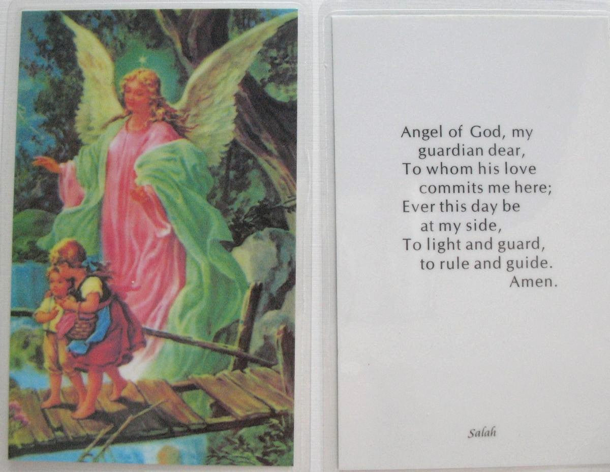 Laminated - Guardian Angel - Classic Prayer