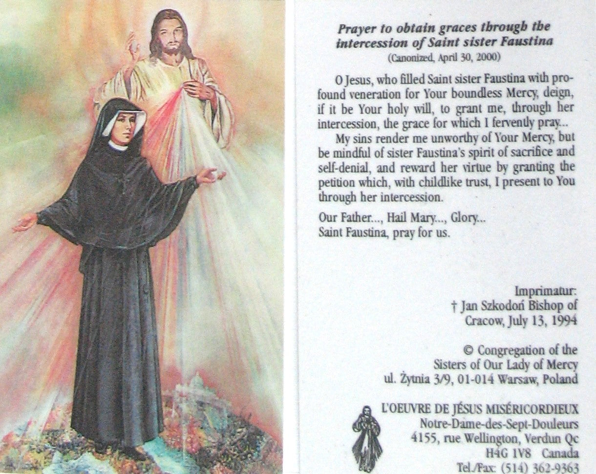 Laminated - Jesus - Divine Mercy