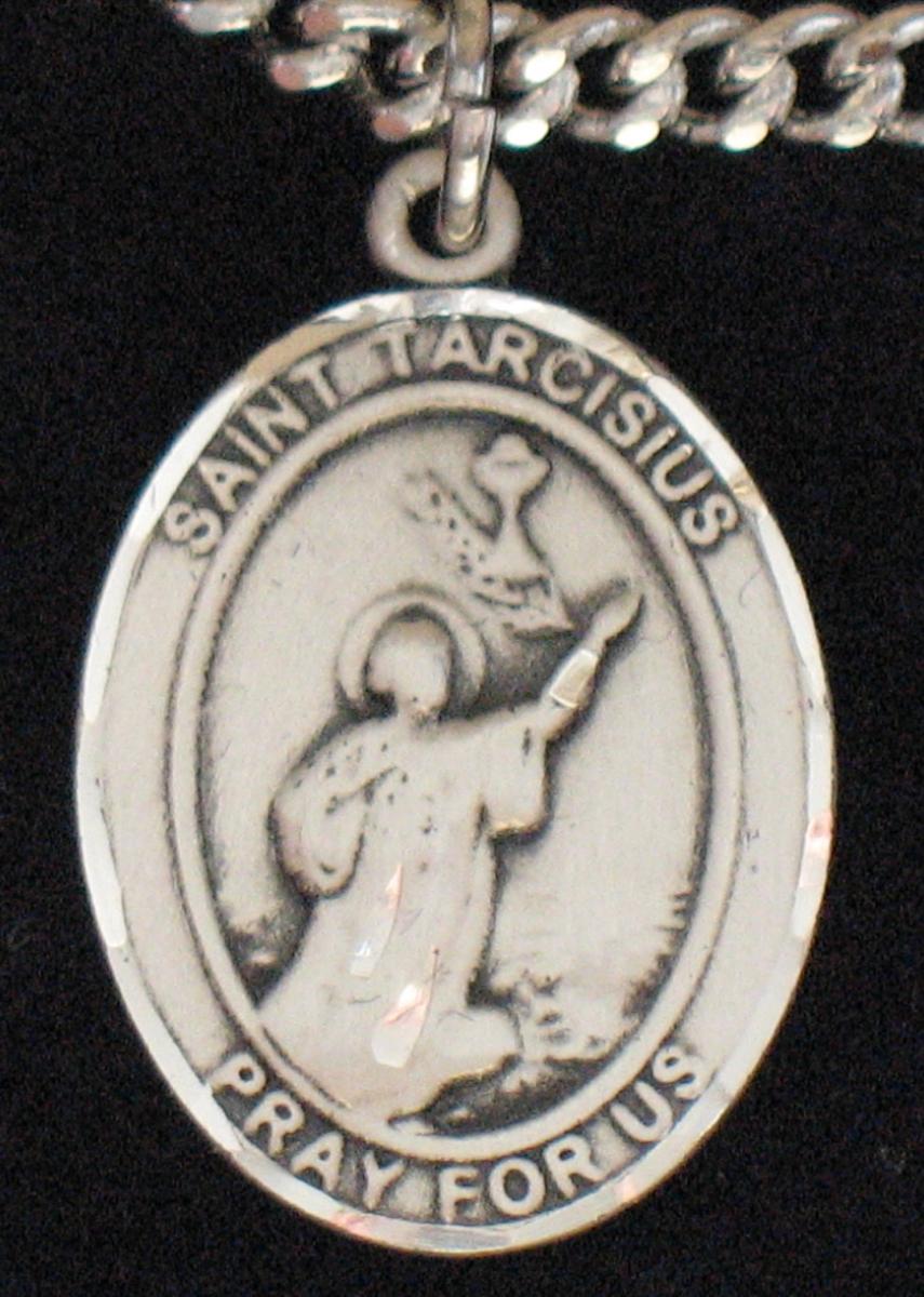 St. Tarcisius - Sterling Silver Medal with Chain