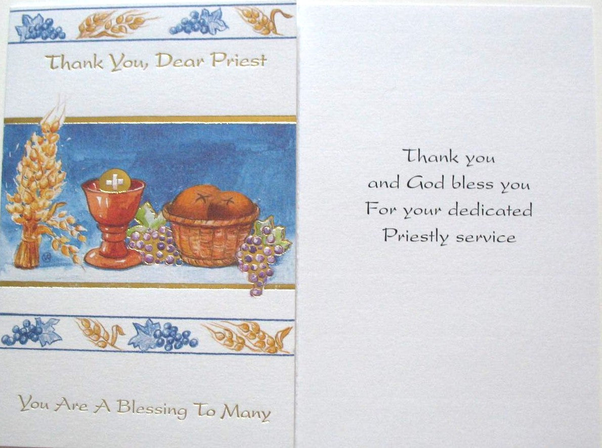 Thank You Greeting Card - To Priest